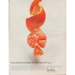1967 Sunkist Ad "Easy-opening package"