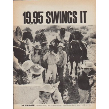 1967 Polaroid Ad "19.95 Swings It"