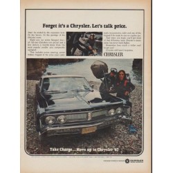 1967 Chrysler Ad "Forget it's a Chrysler. Let's talk price."