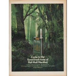 1967 Pall Mall Ad "forest-fresh taste"