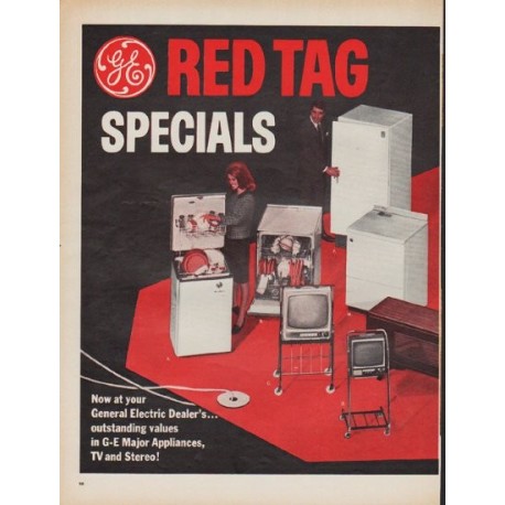 1967 General Electric Ad "Red Tag Specials"