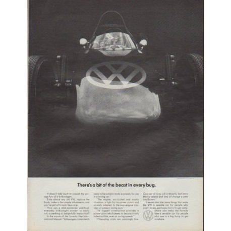 1967 Volkswagen Ad "There's a bit of the beast in every bug"