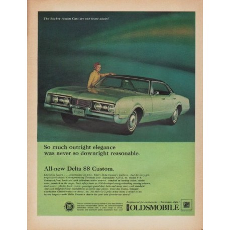 1967 Oldsmobile Ad "So much outright elegance"