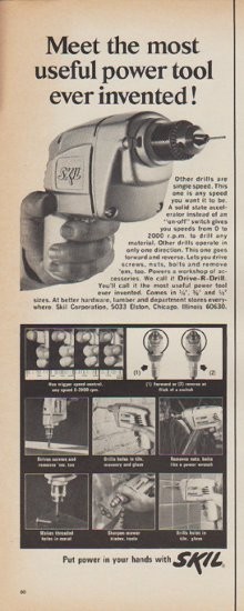 1967 Skil Vintage Ad "Meet the most useful power tool ever 