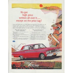 1962 Ford Fairlane Ad "It's got high price written all over it"