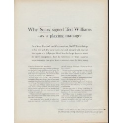 1962 Sears Ad "Why Sears signed Ted Williams"