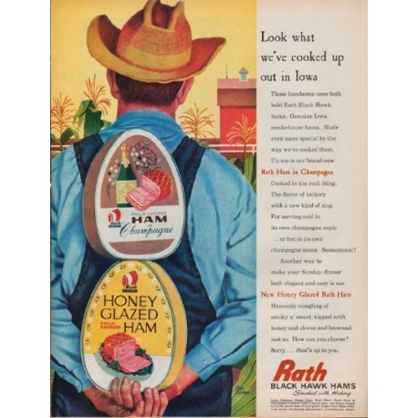 1962 Rath Ad "Look what we've cooked up out in Iowa"
