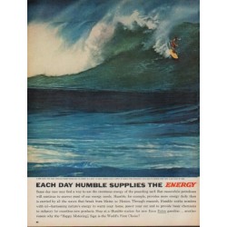 1962 Humble Oil & Refining Company Ad "Ocean Surf!"