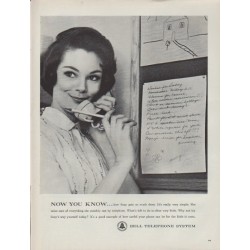 1962 Bell Telephone System Ad "Now You Know"
