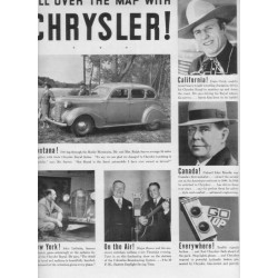 1937 Chrysler Sedan Ad "All Over The Map"