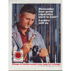 1962 Lucky Strike Ad "Remember how great ..."