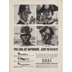 1959 British Overseas Airways Corporation Ad "You Can Jet Anywhere"