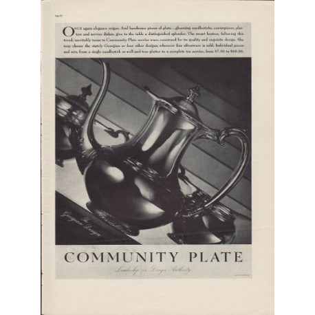 1937 Community Plate Ad "Georgian Design"