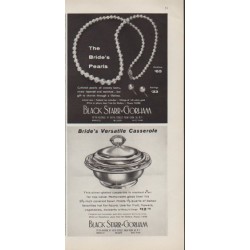 1959 Black Starr & Gorham Ad "The Bride's Pearls"